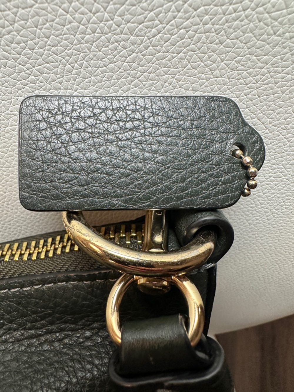 COACH Dark Green Pebbled
Leather Abby Hobo w/ Gold Hardware - GUC - Picture 7 of 11